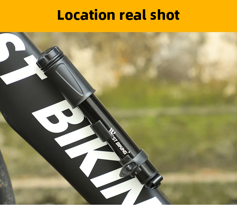 مضخة هواء هوتبايك المحمولة عالية الضغط للدراجات – 100 PSI، أسطوانة ألومنيوم، صمام عالمي، خرطوم مدمج - HOTEBIKE - 11